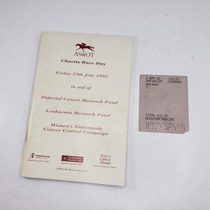 Ascot Charity Race Day 1997 Catalog Ticket Racecard Horse